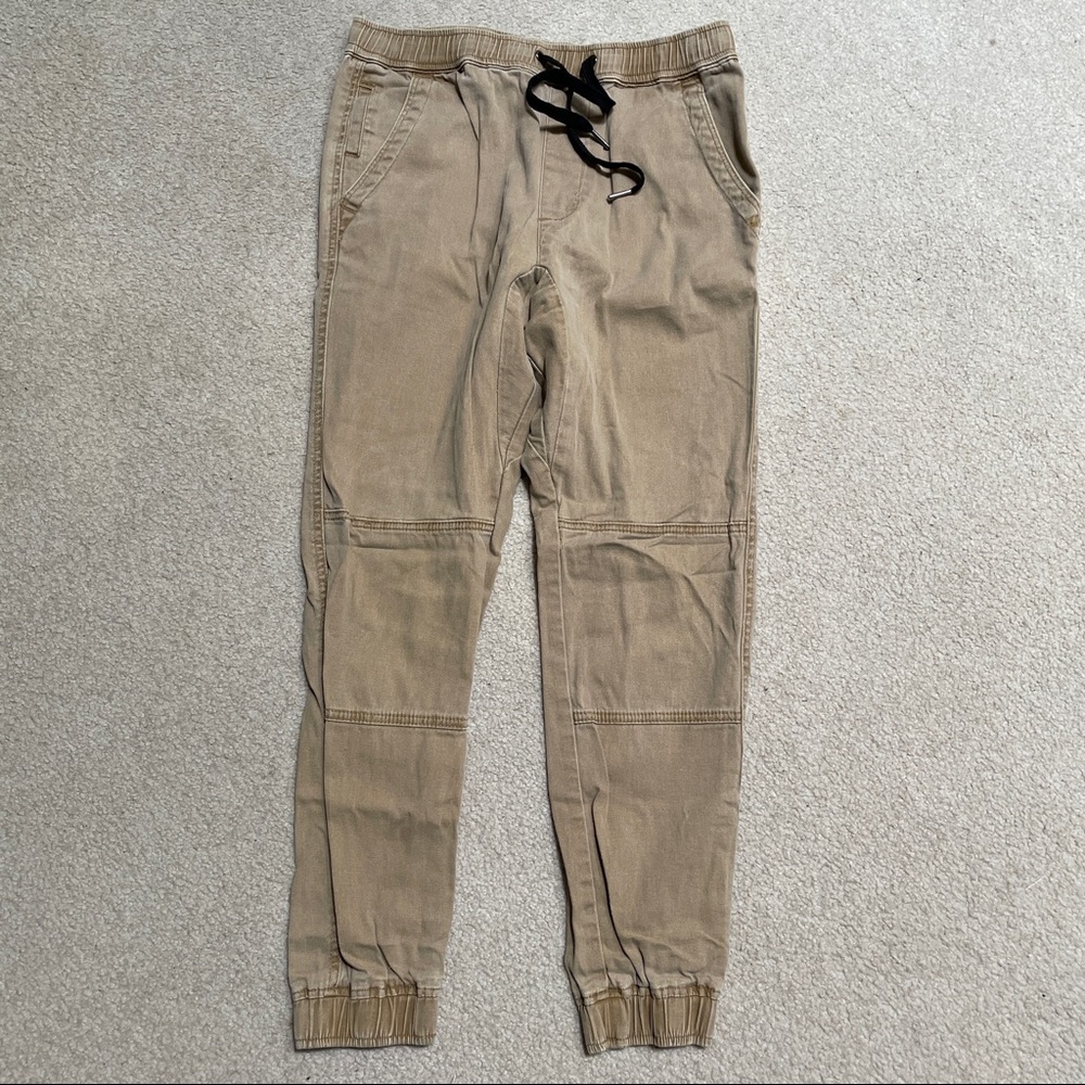 Plugg Tan Khaki Jogger Pants